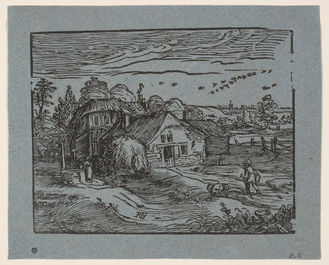 Paysage avec une ferme - Hendrick Goltzius