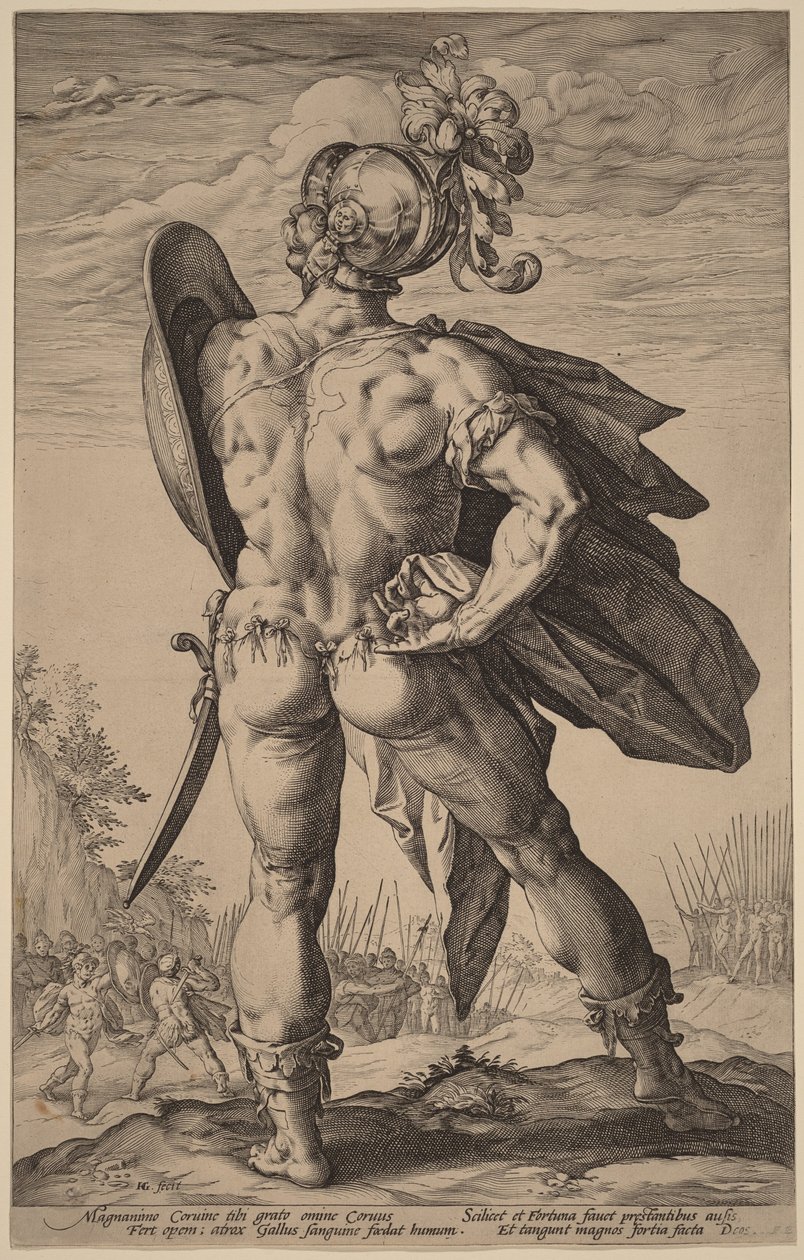 Marcus Valerius Corvus - Hendrick Goltzius