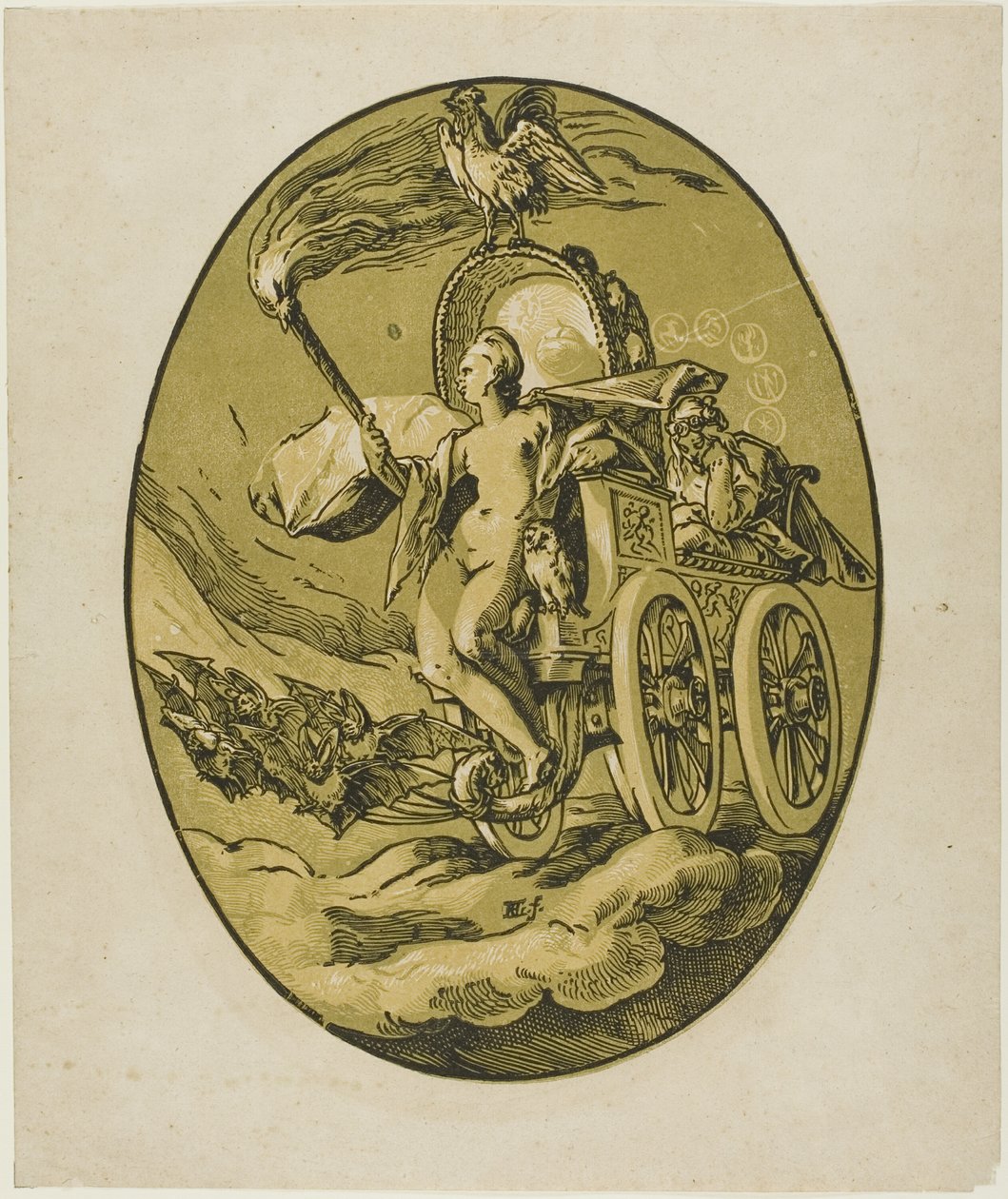 Nox, planche sept de Demogorgon et les Divinités - Hendrick Goltzius