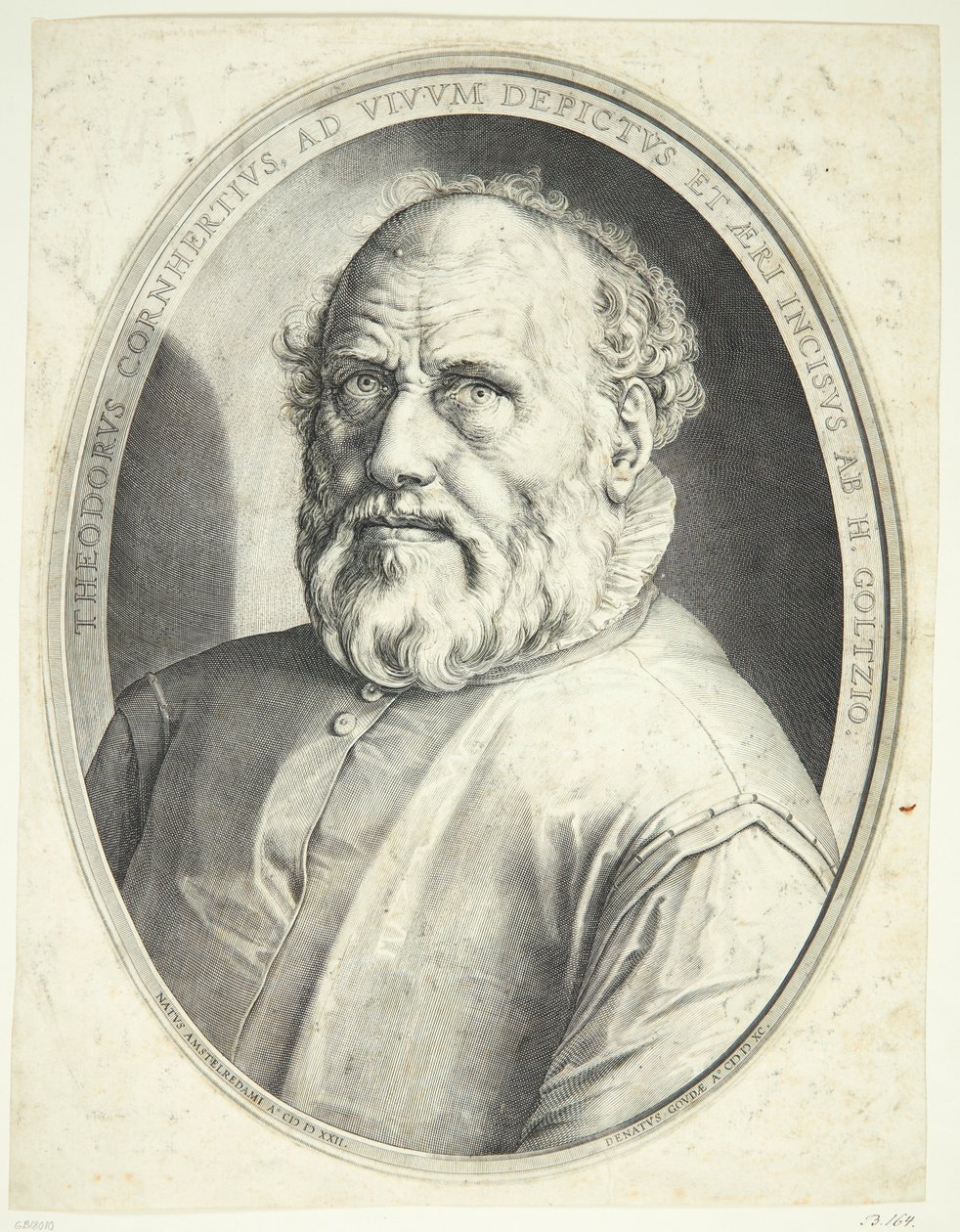 Portrait de Dirck Volkertsz Coornhert - Hendrick Goltzius