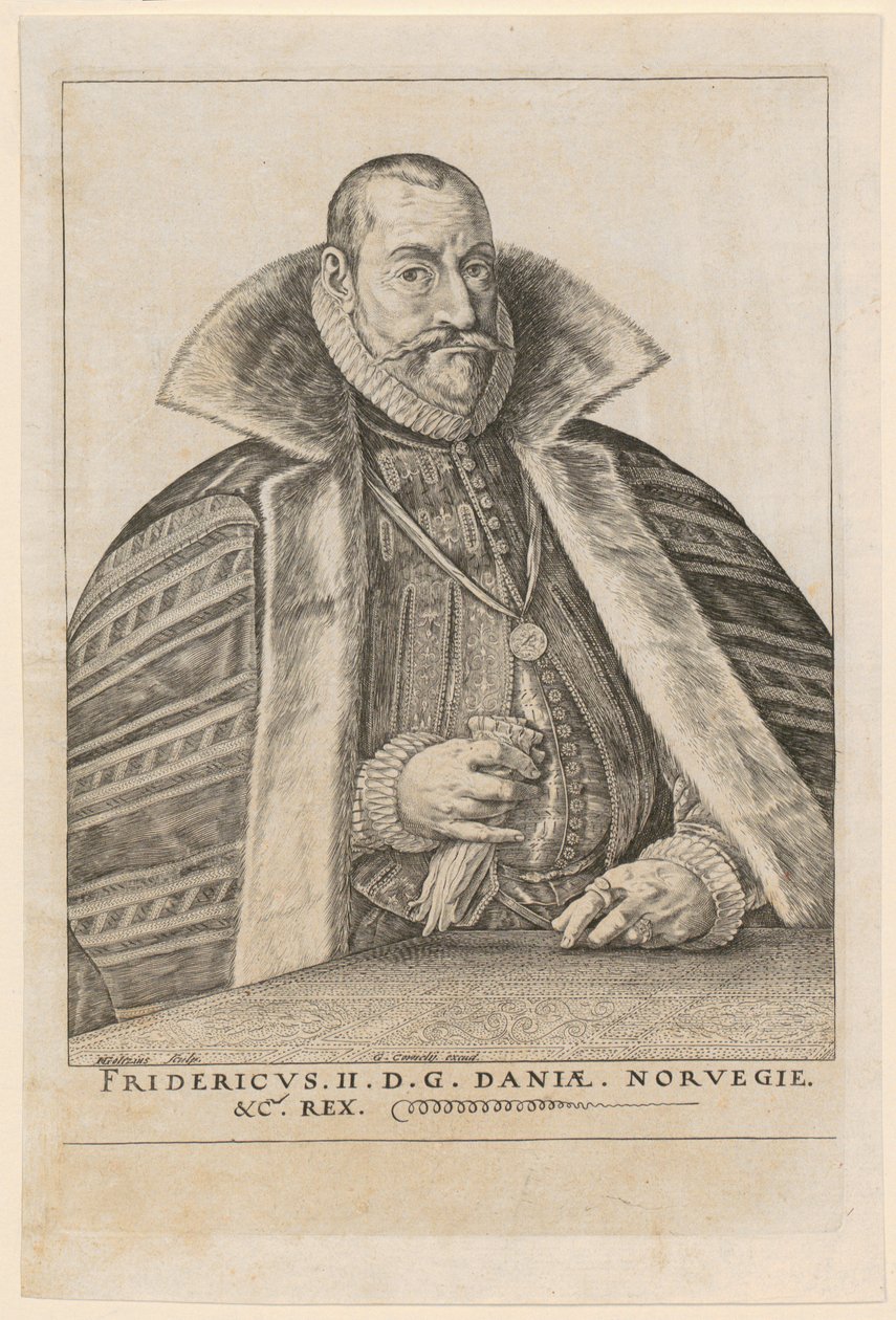 Portrait de Frédéric II, roi du Danemark et de Norvège - Hendrick Goltzius