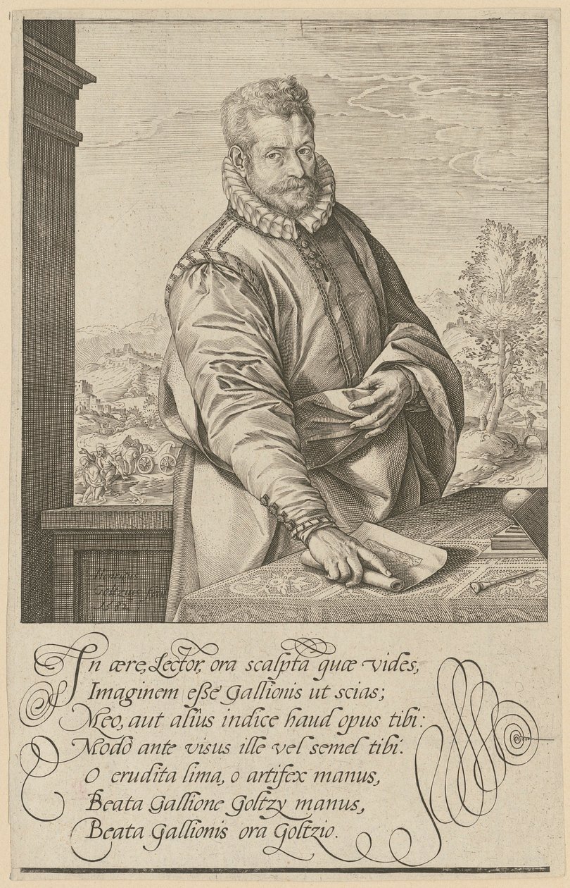 Portrait de Philips Galle - Hendrick Goltzius