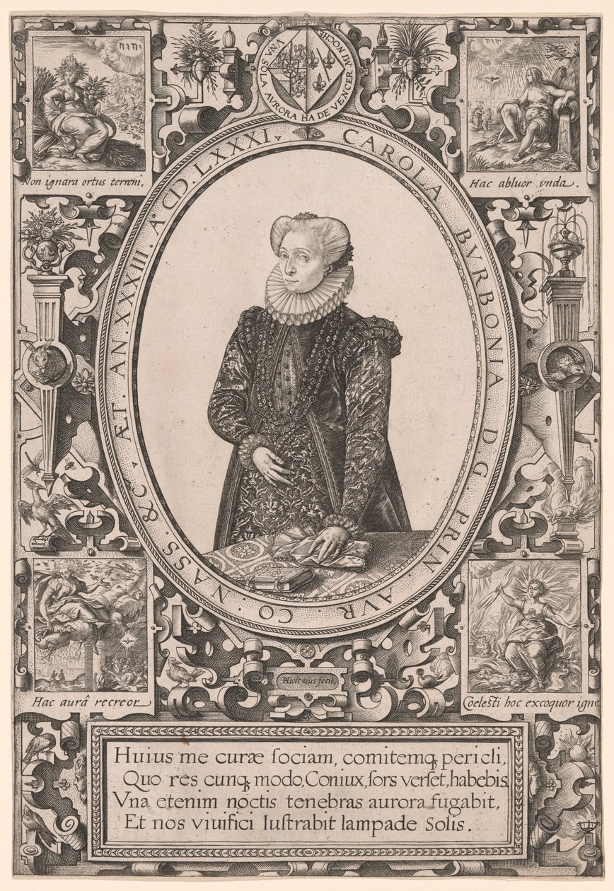 Portrait de Charlotte de Bourbon - Hendrick Goltzius