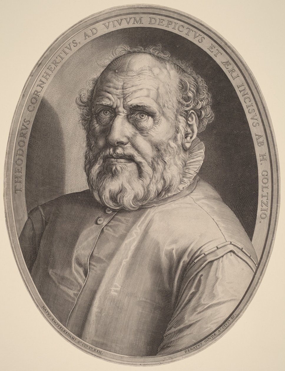 Portrait de Dirck Volckertcz. Coornhert - Hendrick Goltzius