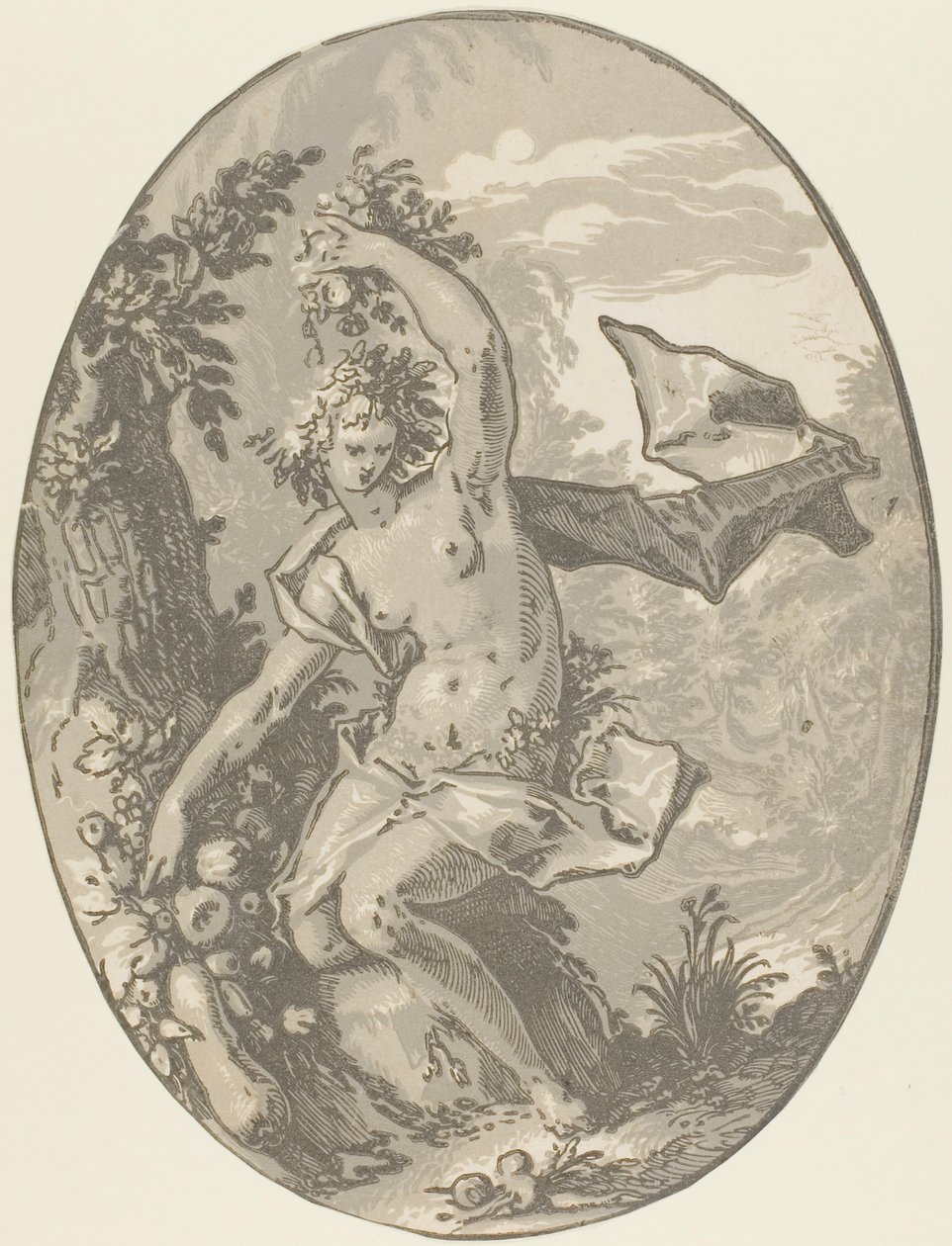 Proserpine, planche cinq de Démogorgon et les Divinités - Hendrick Goltzius