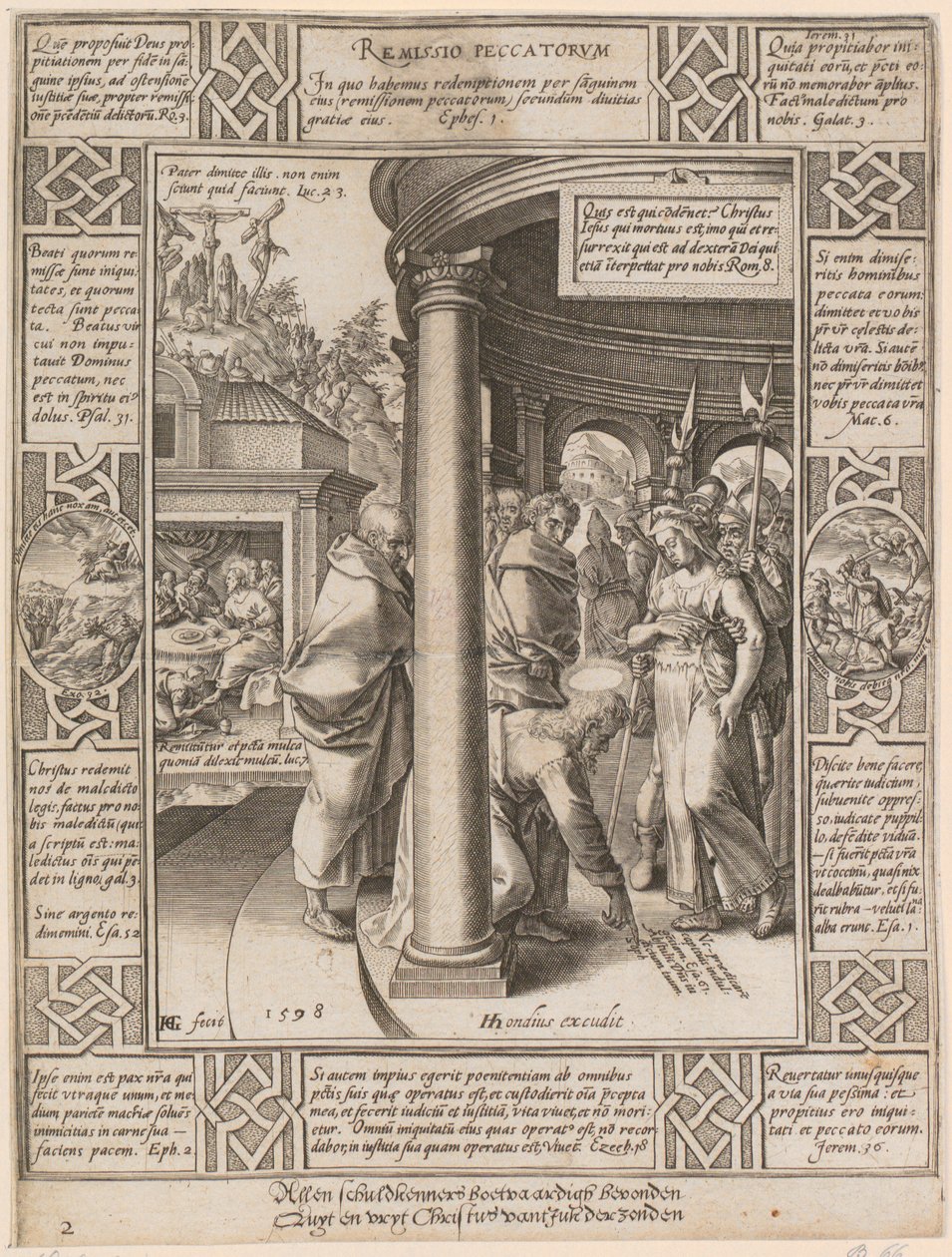 Remissio Peccatorum, feuille n° 2 de la série « Allégories de la foi chrétienne » - Hendrick Goltzius