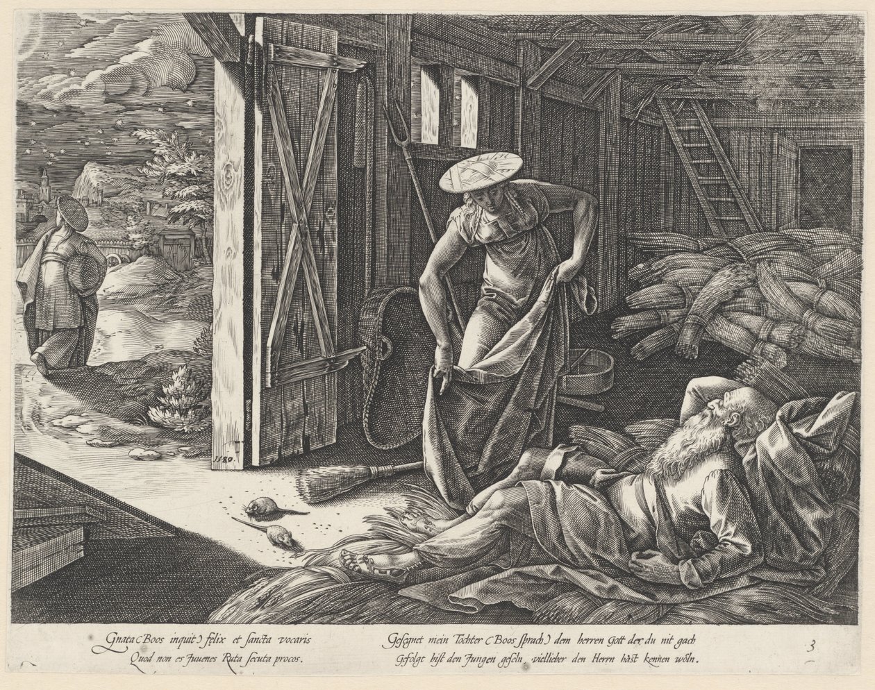 Ruth et Boaz dans la grange - Hendrick Goltzius
