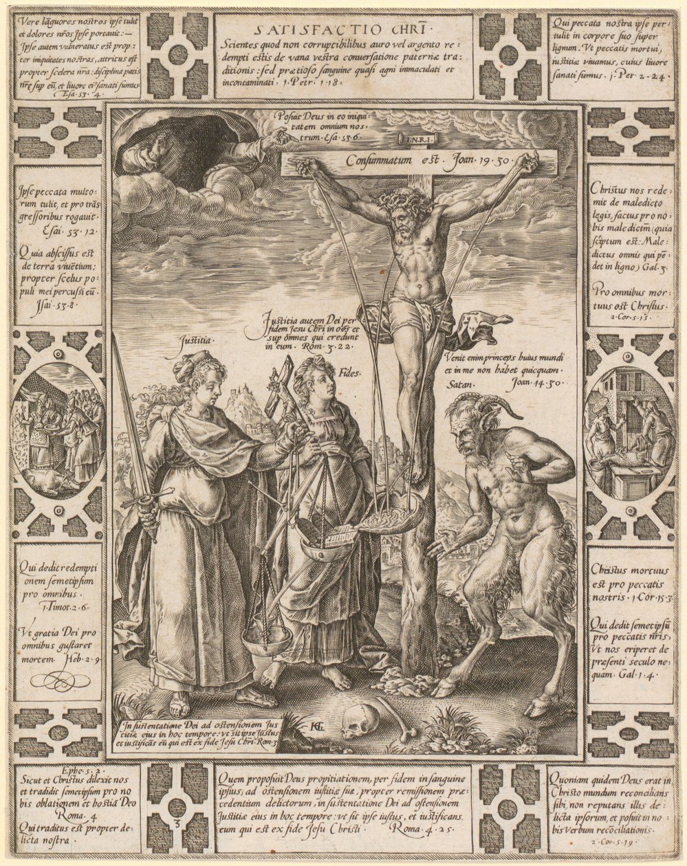 Satisfactio Christi, planche 3 de la série «Allégories de la foi chrétienne» - Hendrick Goltzius
