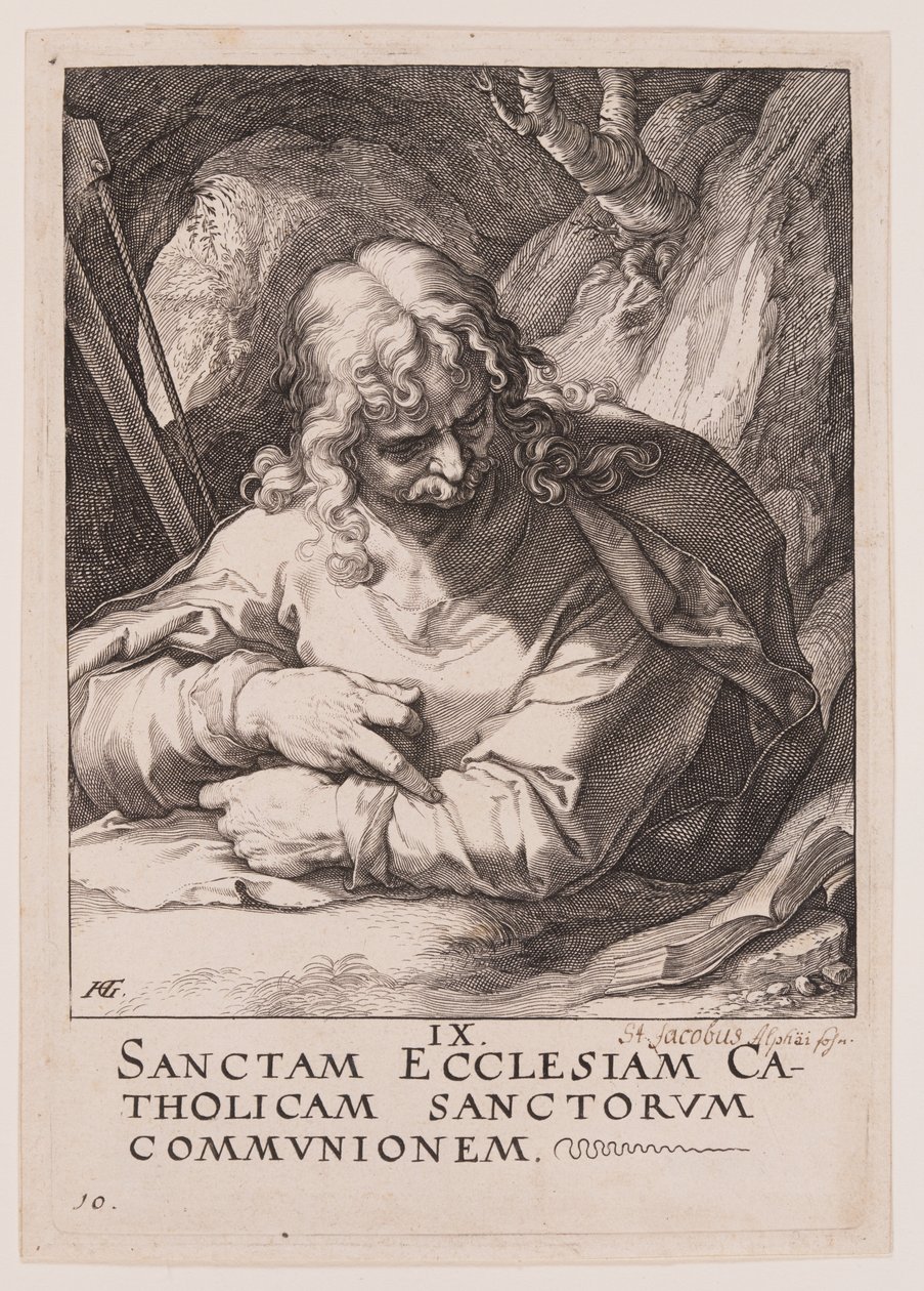 Saint Jacques le Mineur, du Christ, des Apôtres et de Saint Paul avec le Credo - Hendrick Goltzius
