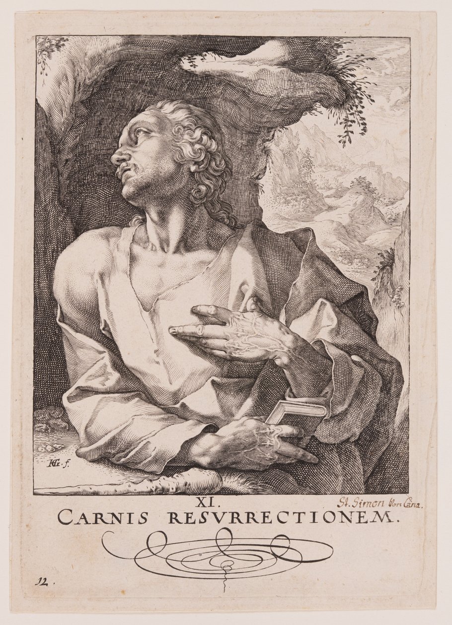 St Jude Thaddée, du Christ, des Apôtres et de St Paul avec le Credo - Hendrick Goltzius