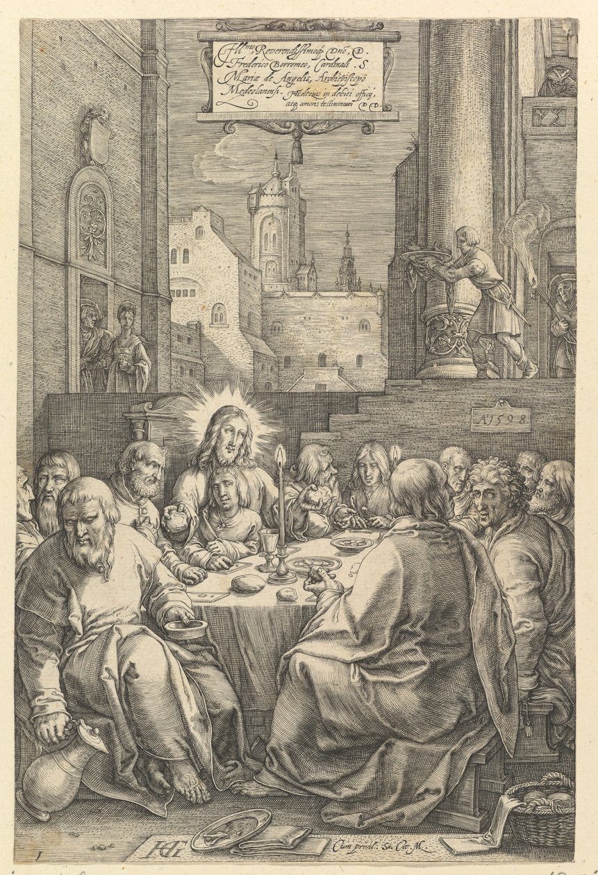 « La Cène », tiré de « La Passion du Christ » - Hendrick Goltzius