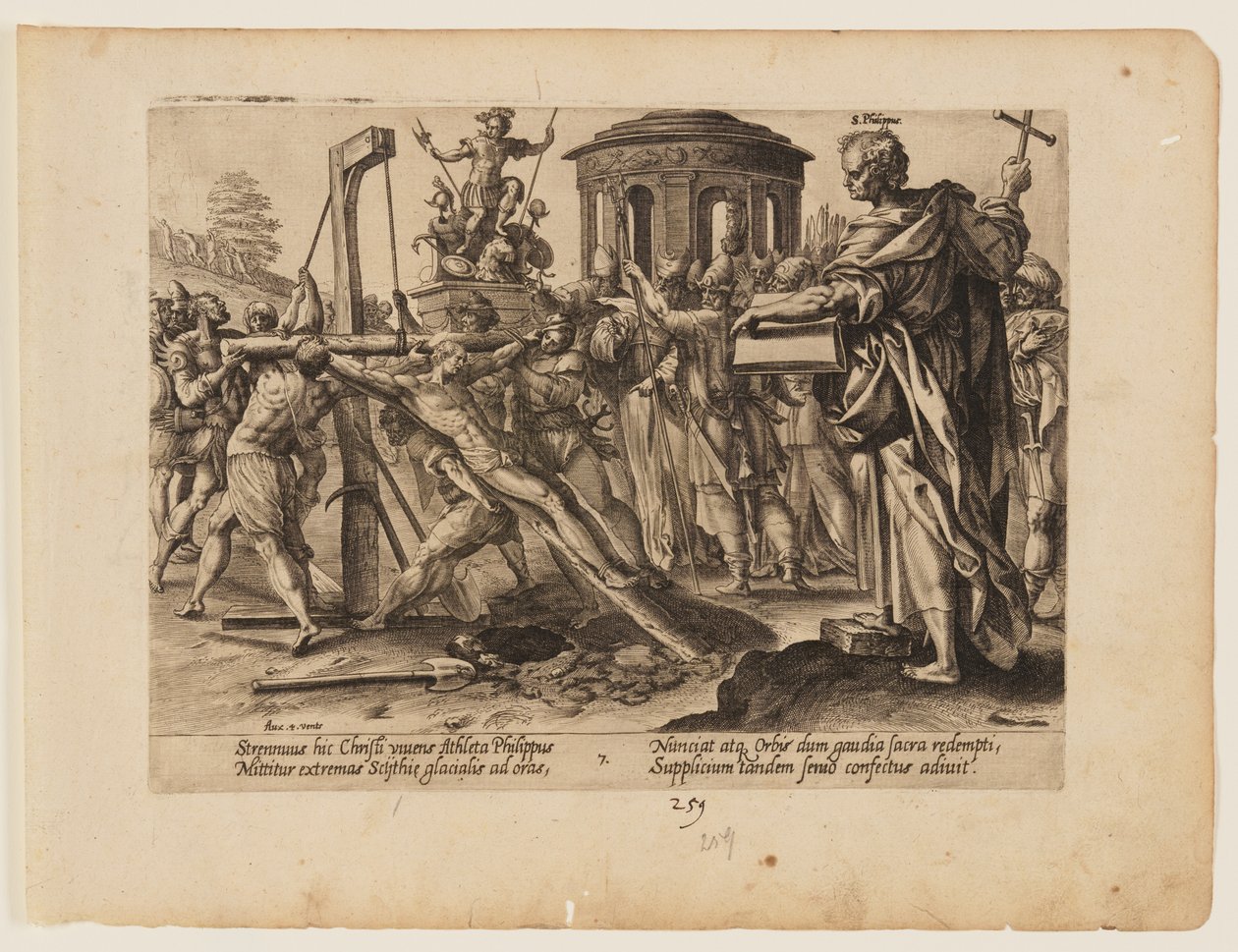 Le martyre de saint Philippe, extrait du Martyre du Christ et des Apôtres - Hendrick Goltzius