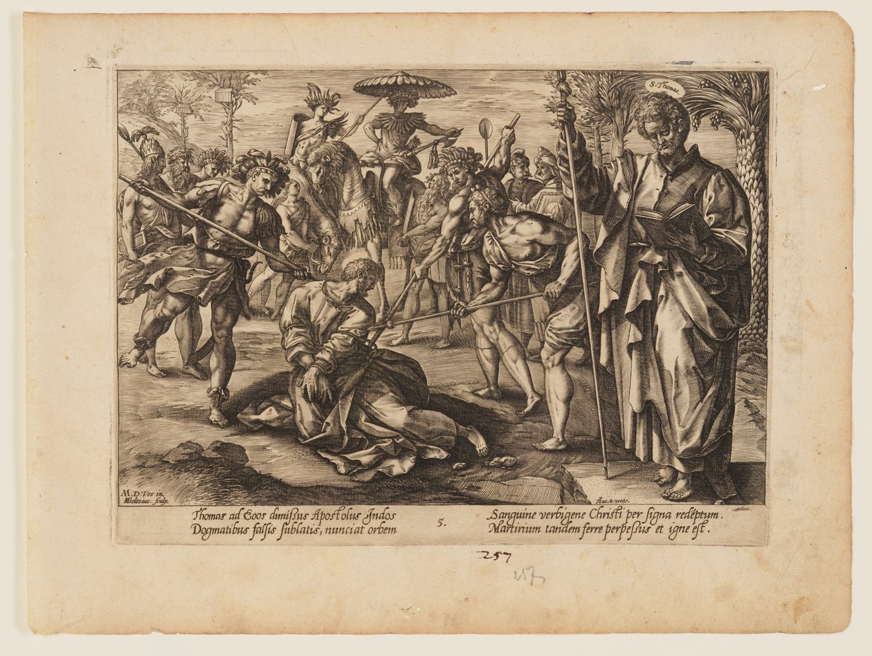 Le martyre de saint Thomas, extrait du Martyre du Christ et des Apôtres - Hendrick Goltzius