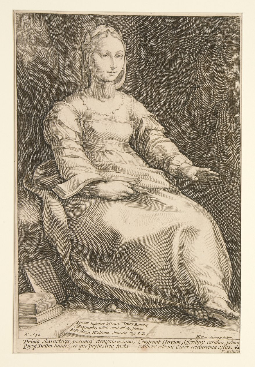 Les Neuf Muses : Calliope, #1 dans une série de 9 - Hendrick Goltzius