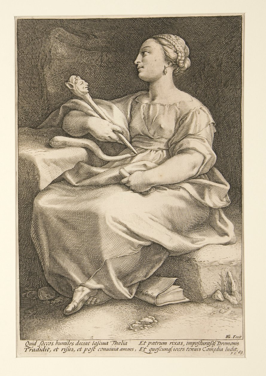 Les Neuf Muses : Thalie, #2 dans une série de 9 - Hendrick Goltzius