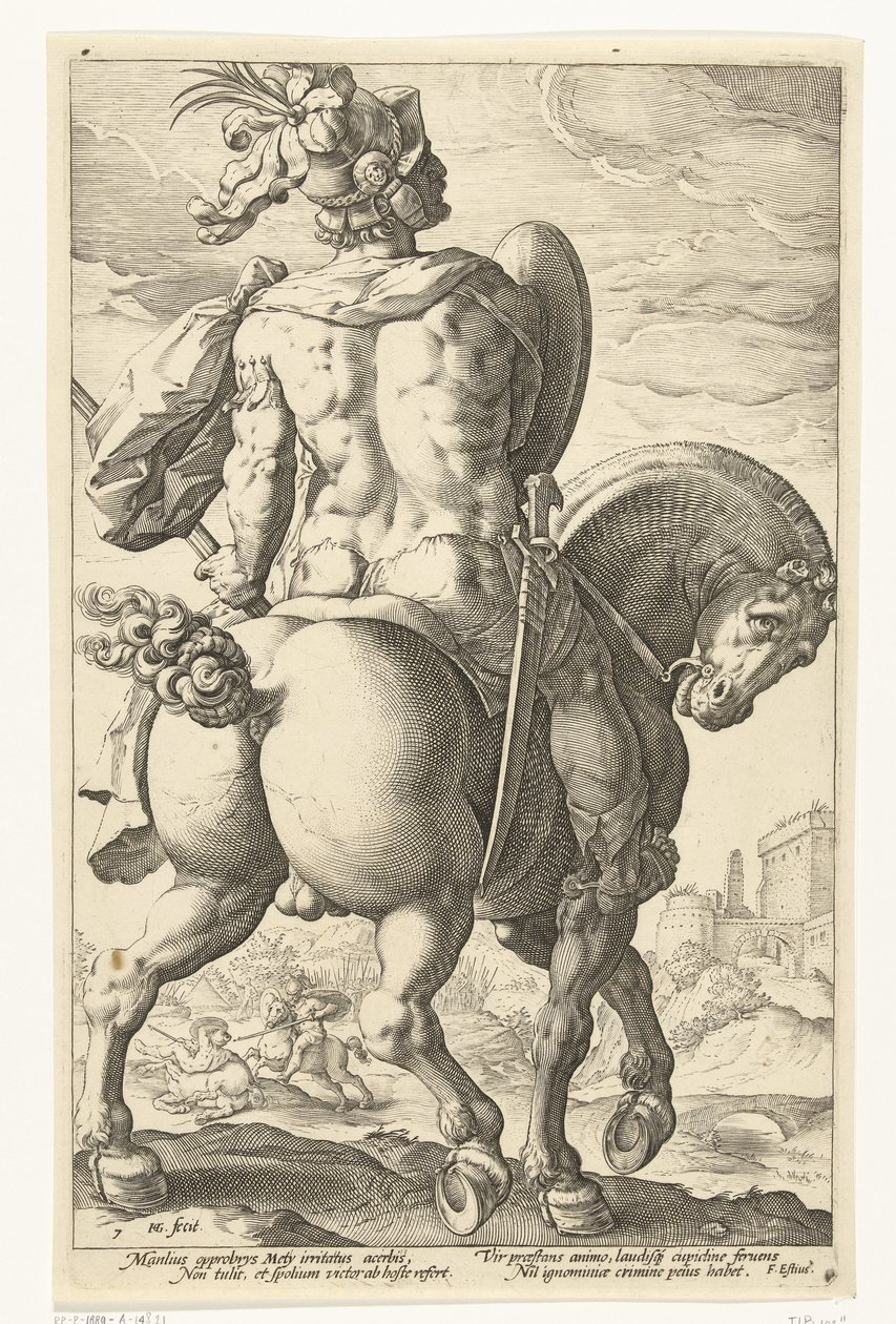 Titus Manlius à cheval - Hendrick Goltzius