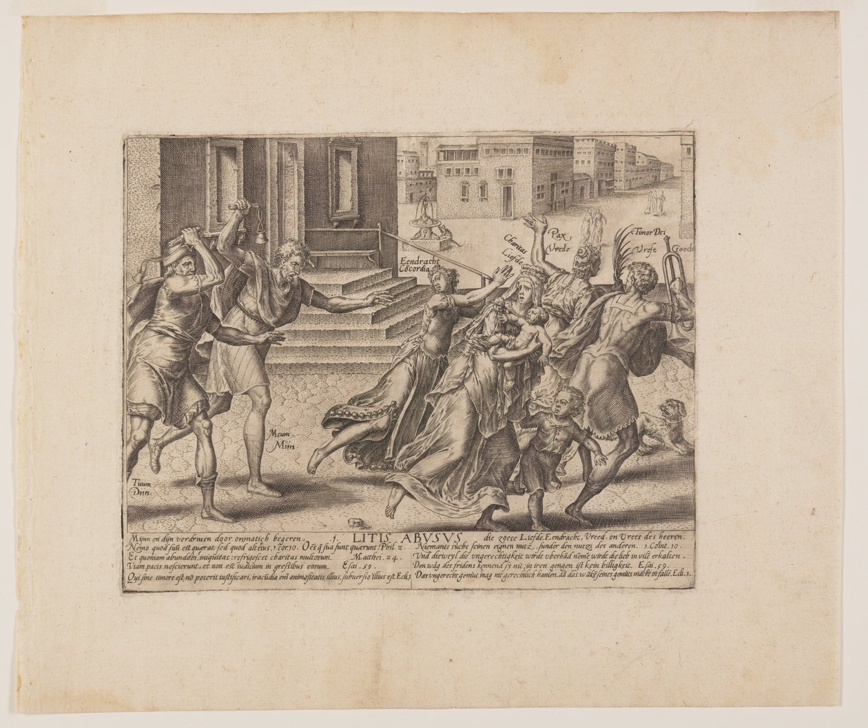 À chacun son droit, extrait de Litis Abususus (Les abus de la loi) - Hendrick Goltzius