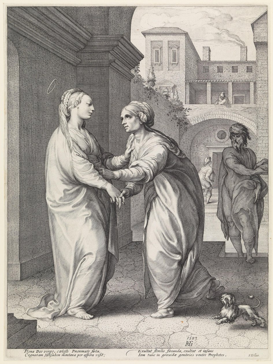 La Visitation, Marie et sa cousine Élisabeth - Hendrick Goltzius