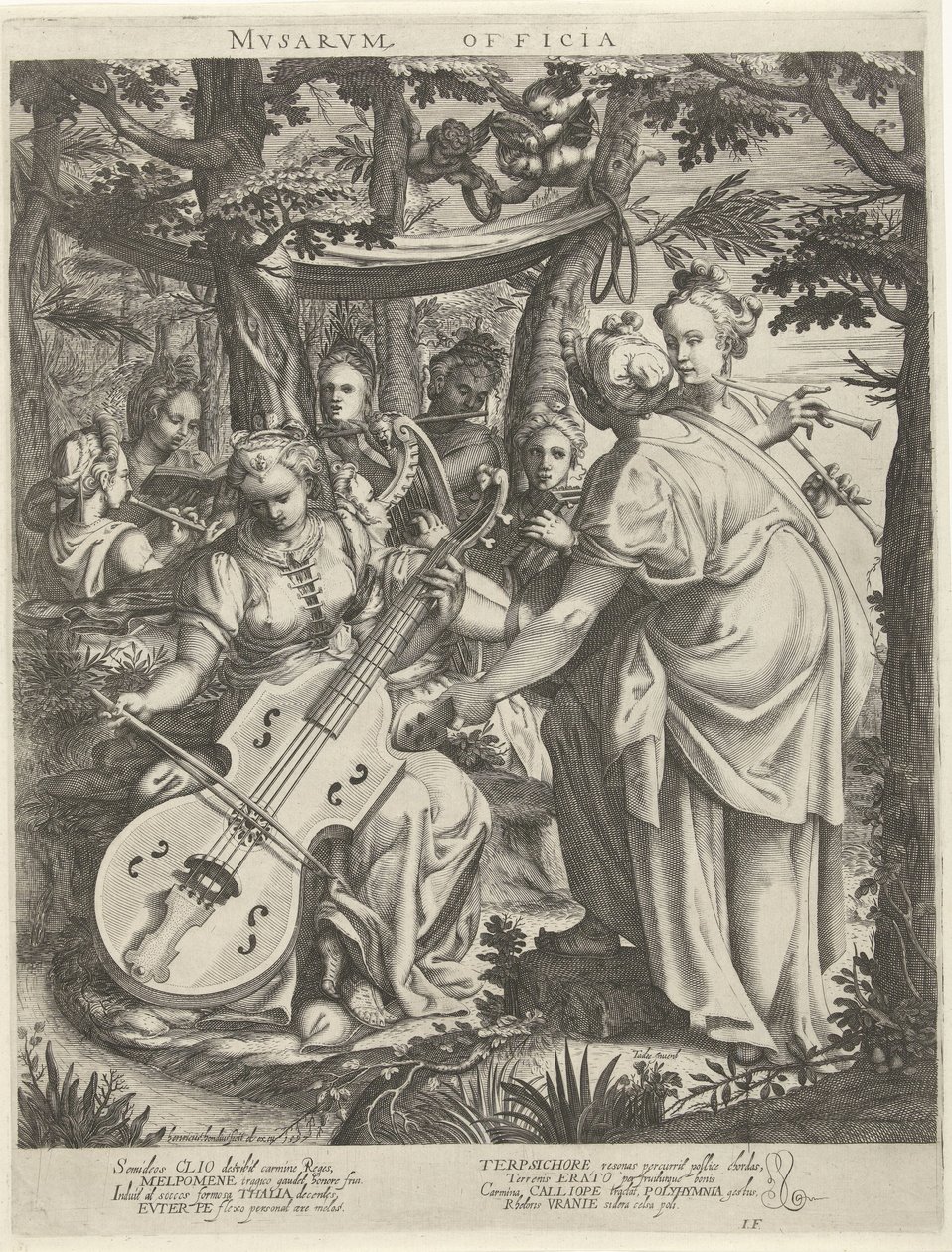 Concert des muses sur le Parnasse - Hendrick Hondius (I)