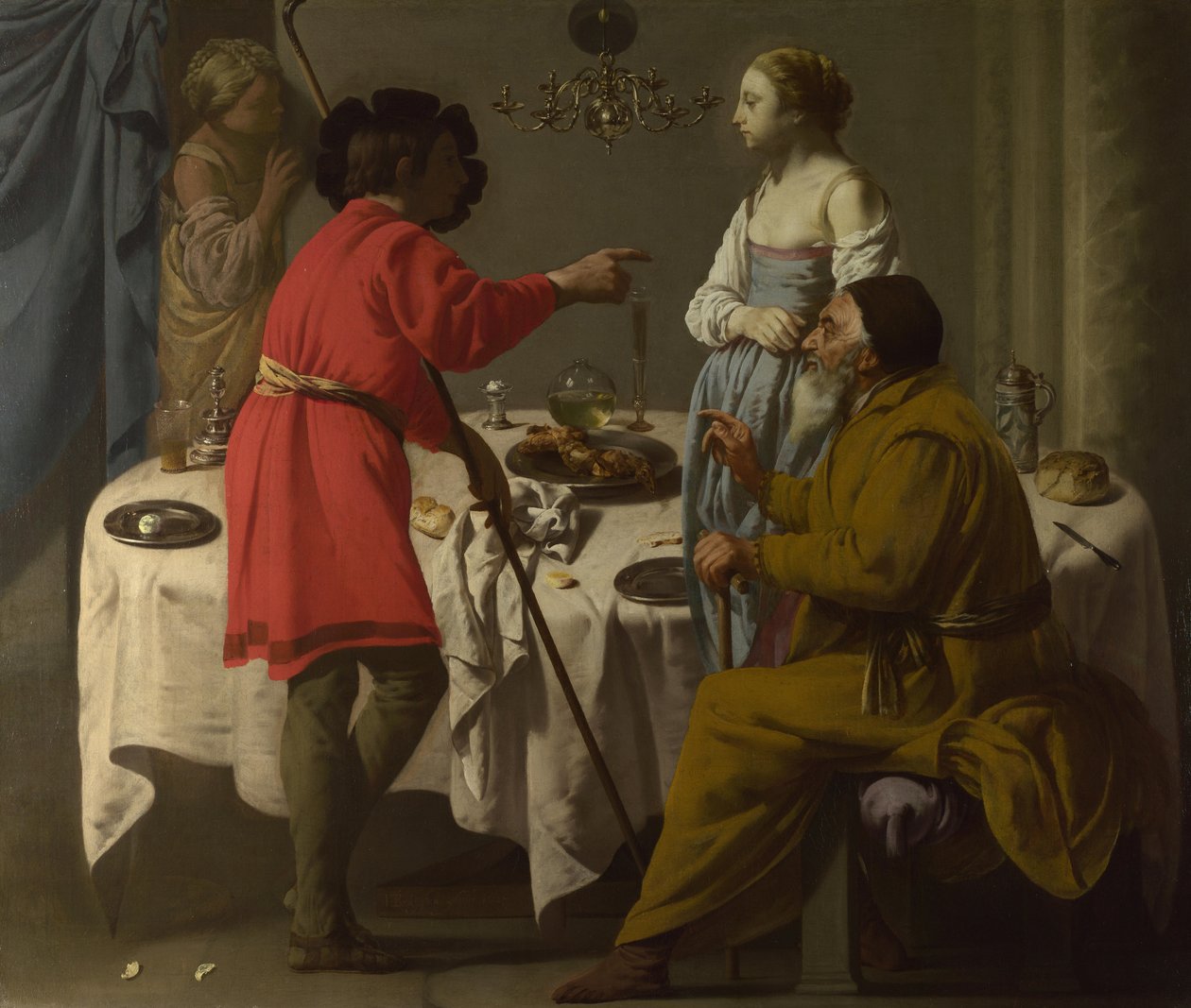 Jacob réprimandant Laban pour lui avoir donné Léa à la place de Rachel, 1627 - Hendrick Jansz Terbrugghen