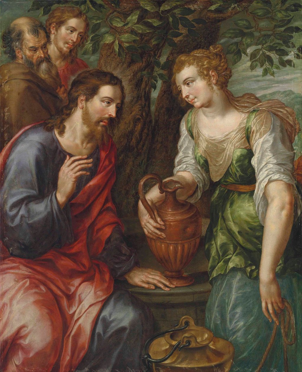 Le Christ et la femme de Samarie - Hendrick de Clerck