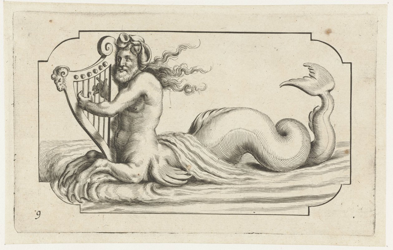 Triton jouant de la harpe - Hendrick de Keyser (I)