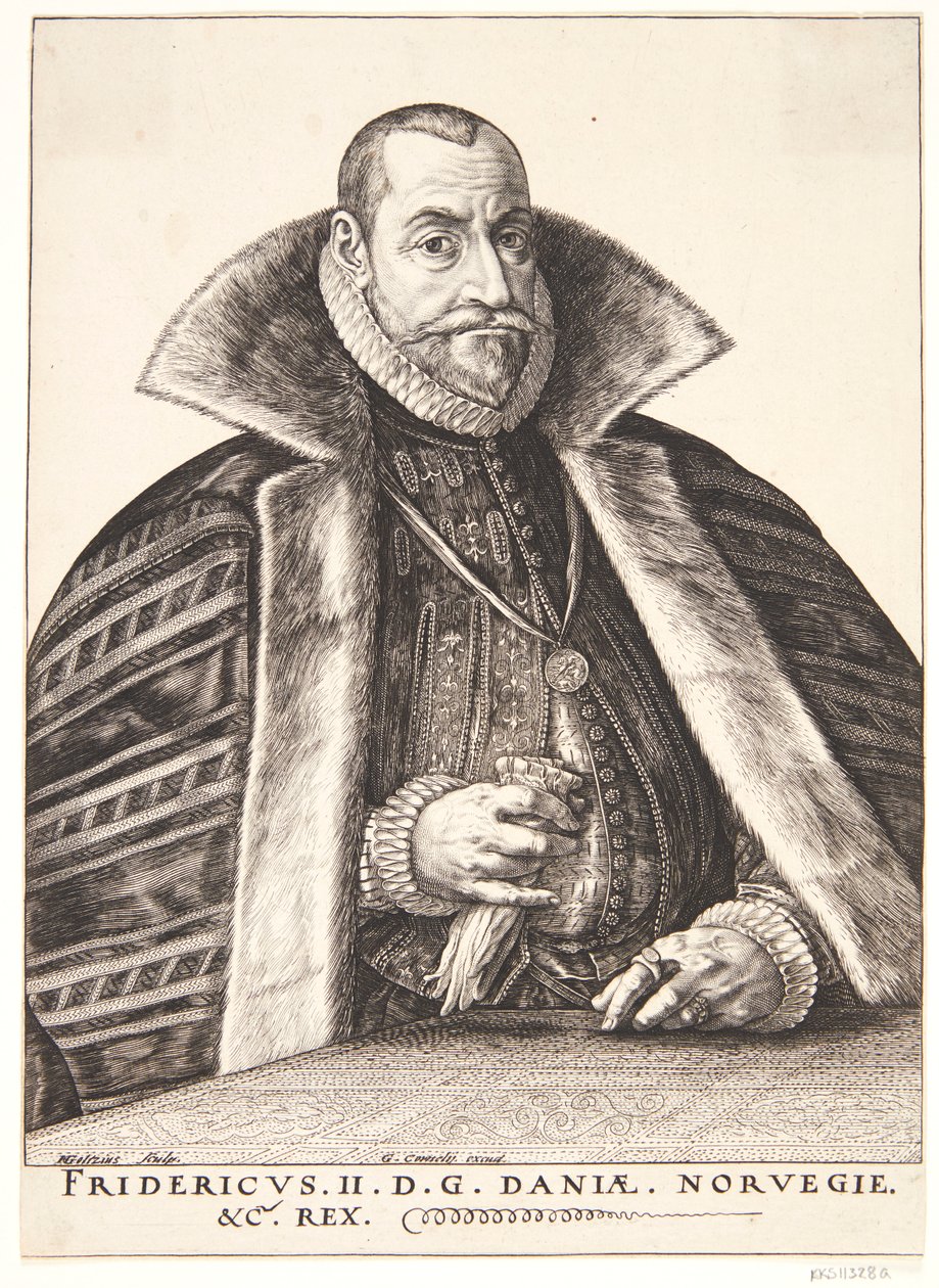 Danois : Frederik II, roi du Danemark et de Norvège - Hendrik Goltzius