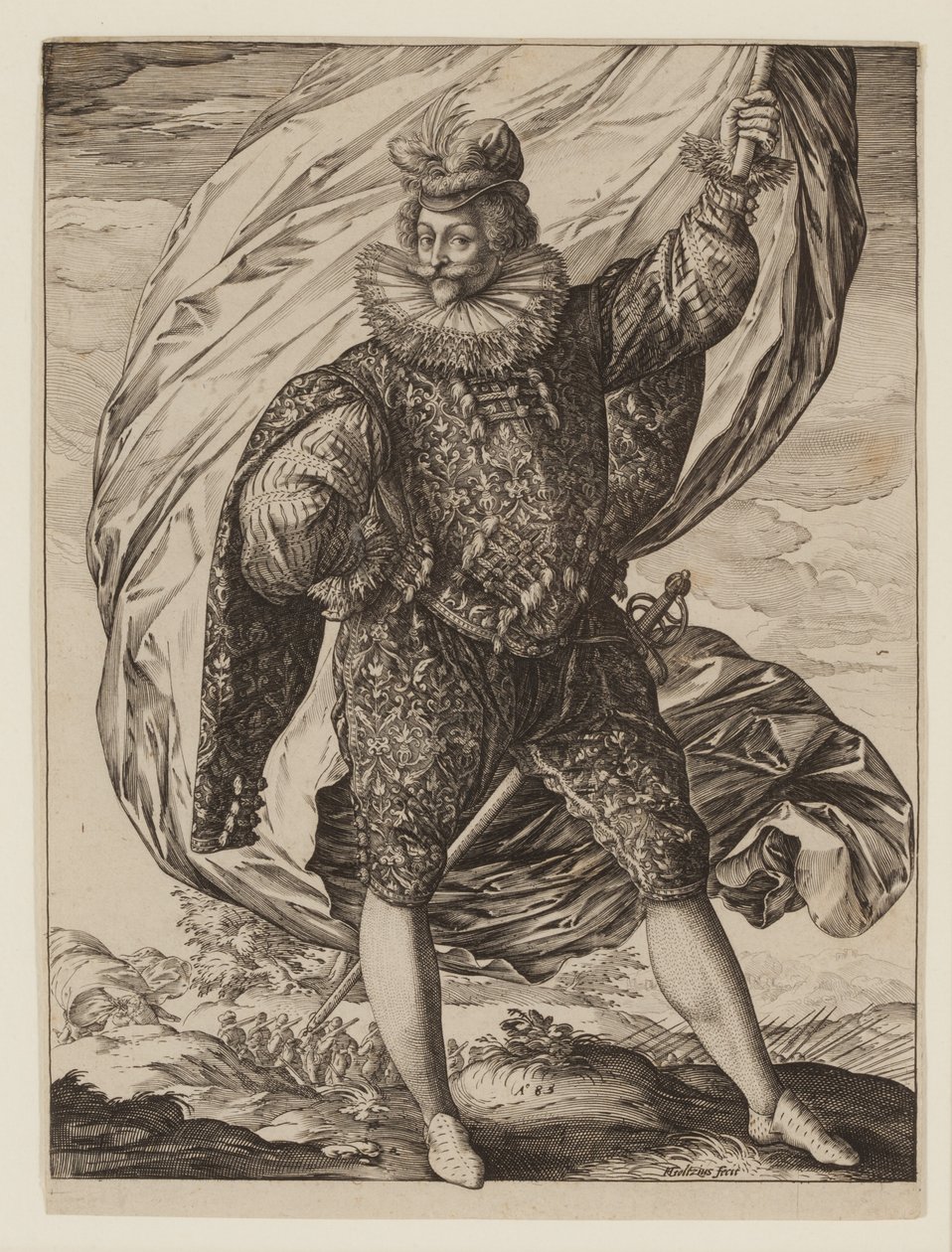 Porte-drapeau Gerrit Pieters Ruicharer - Hendrik Goltzius