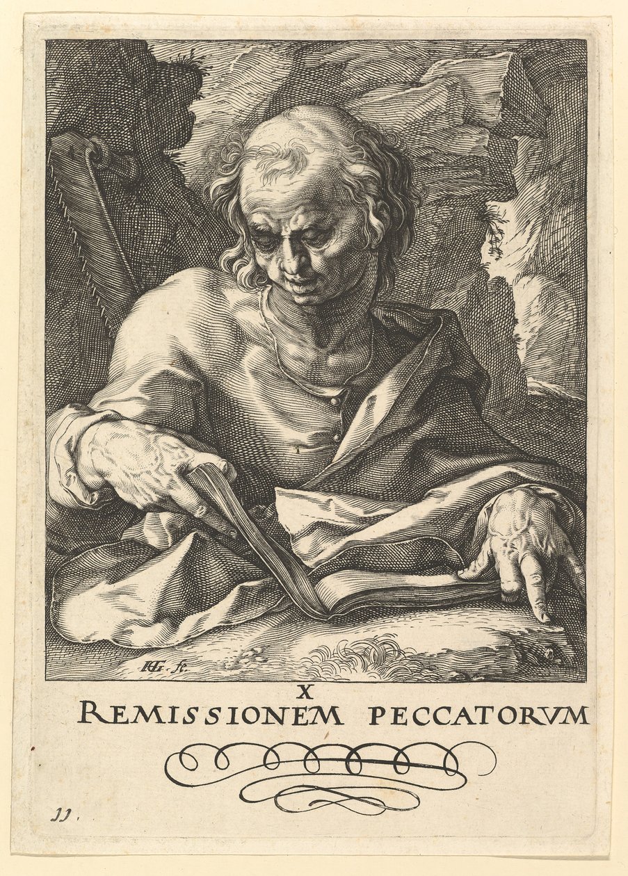 Saint Simon, de Christ, les Apôtres et Saint Paul avec le Credo, vers 1589 - Hendrik Goltzius