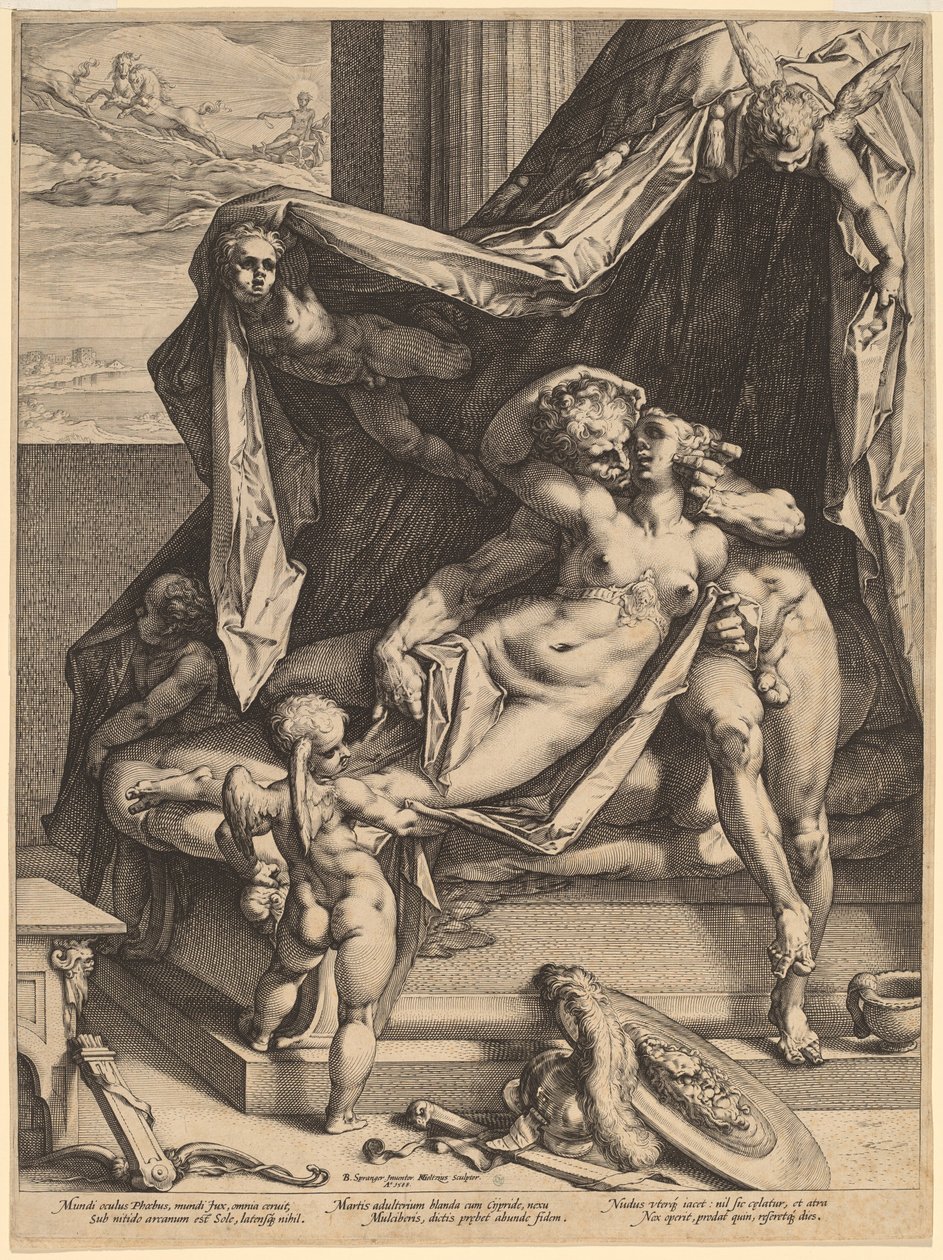 Mars et Vénus - Hendrik Goltzius, after Bartholomaeus Spranger