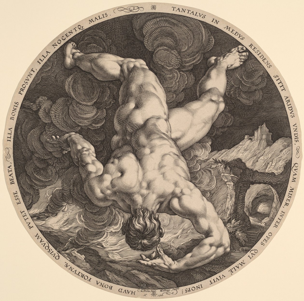 Tantale - Hendrik Goltzius, after Cornelis Cornelisz van Haarlem