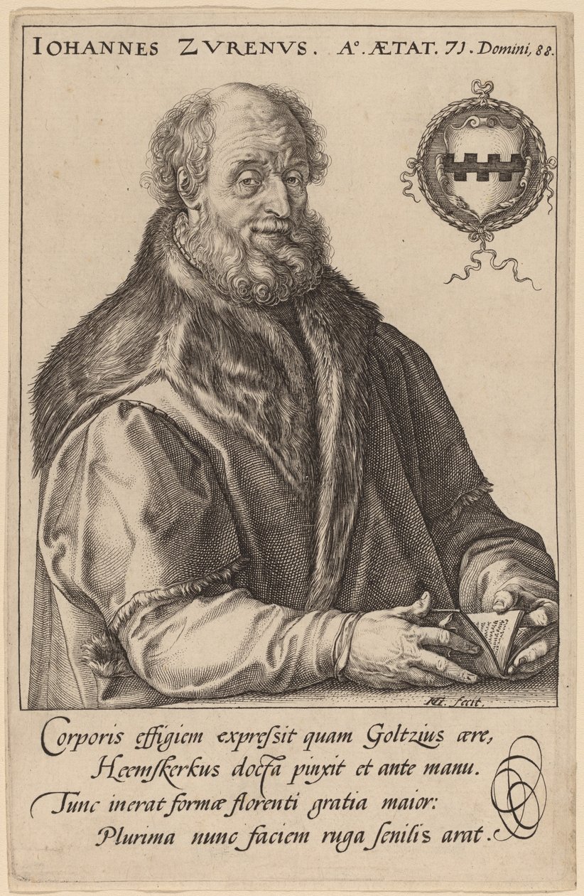 Johannes Zurenus (Jan van Zuren) - Hendrik Goltzius after Maerten van Heemskerck