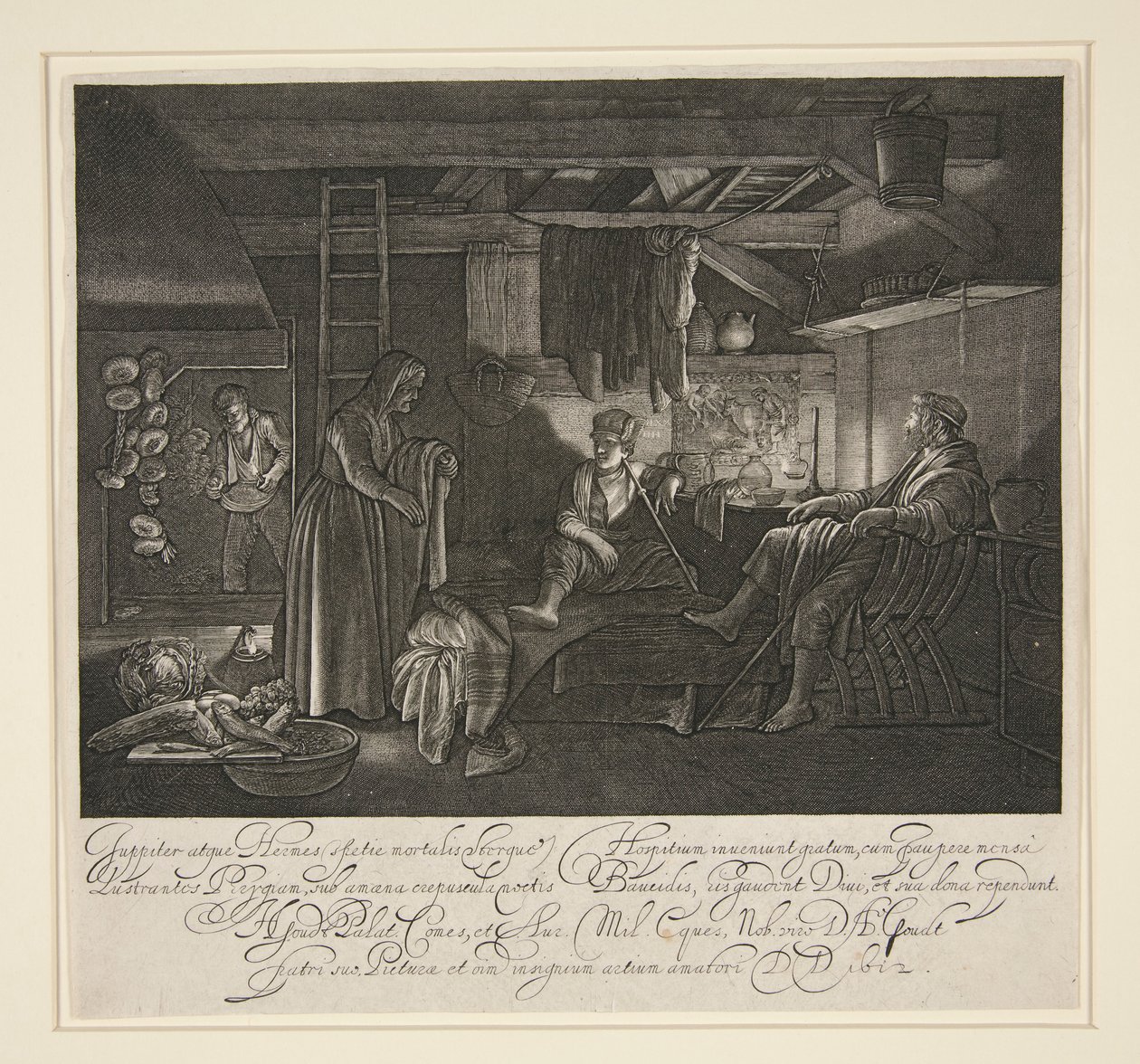 Jupiter et Mercure dans la maison de Philémon et Baucis - Hendrik Goudt