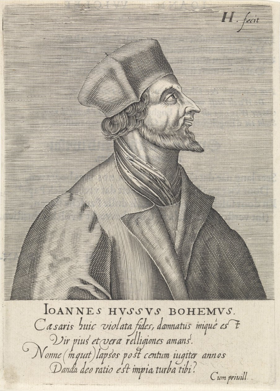 Portrait de John Hus, 1599 - Hendrik Hondius the Elder