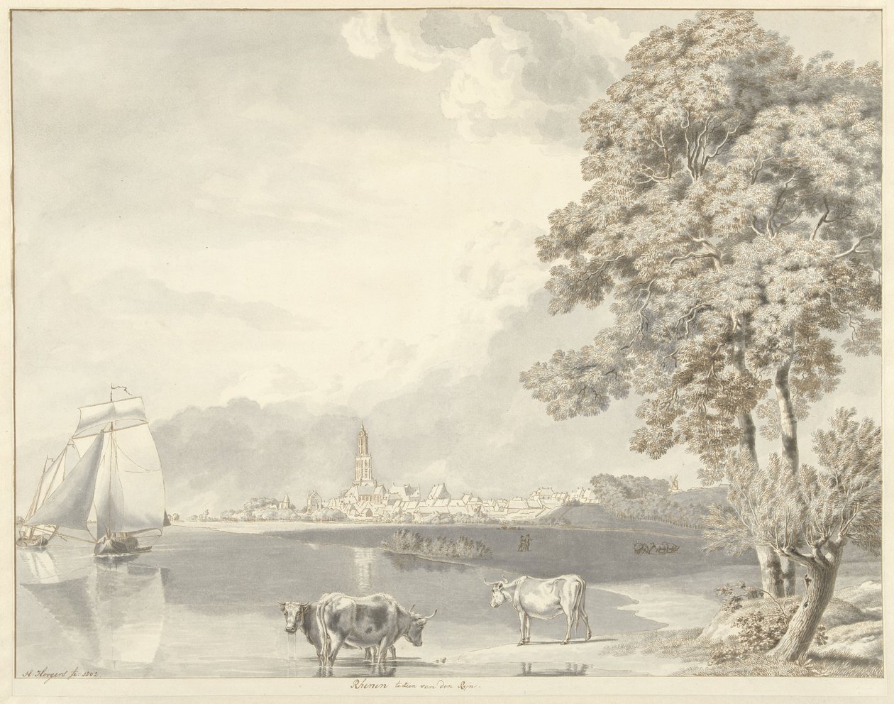Vue sur le Rhin à Rhenen - Hendrik Hoogers