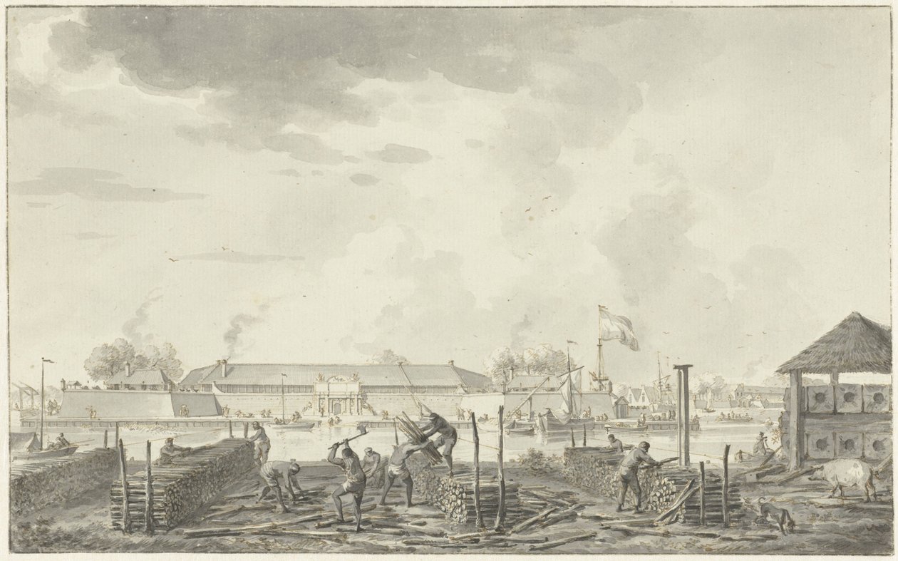 Le château de Batavia, vu depuis le Houtkrap - Hendrik Kobell