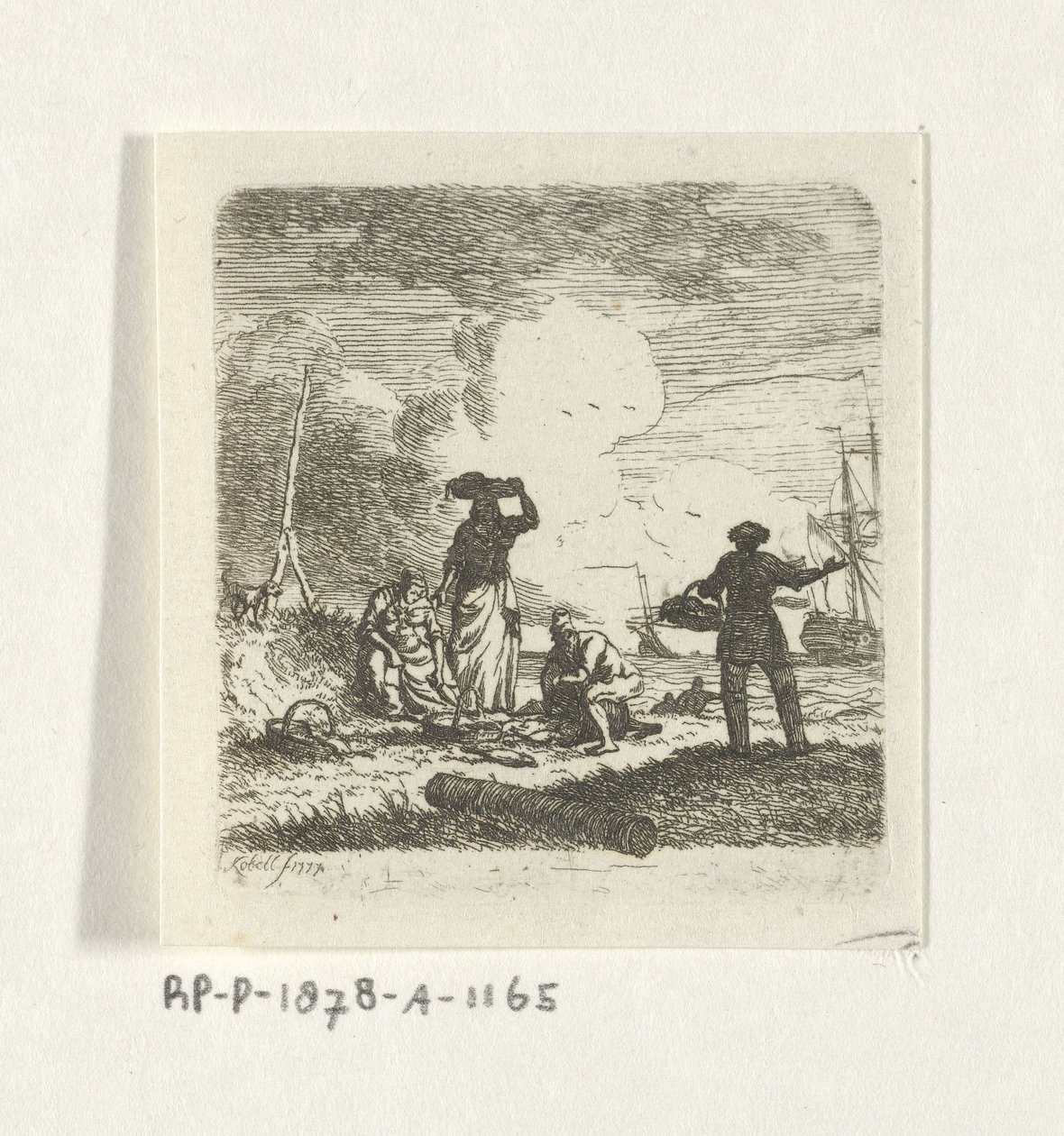 Pêcheurs sur la plage - Hendrik Kobell
