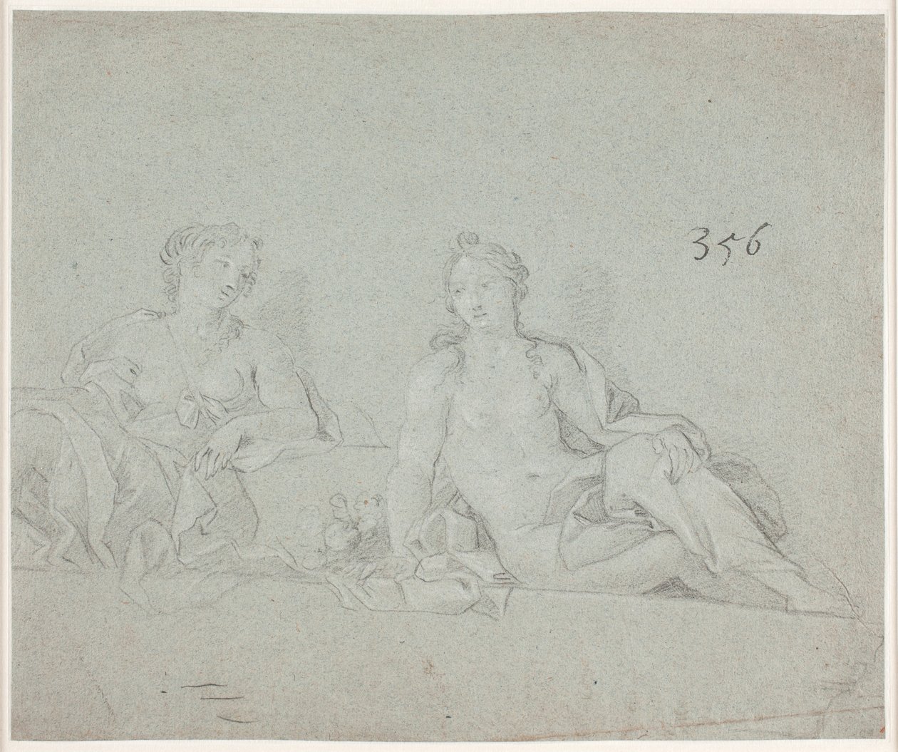 Deux figures féminines assises - Hendrik Krock