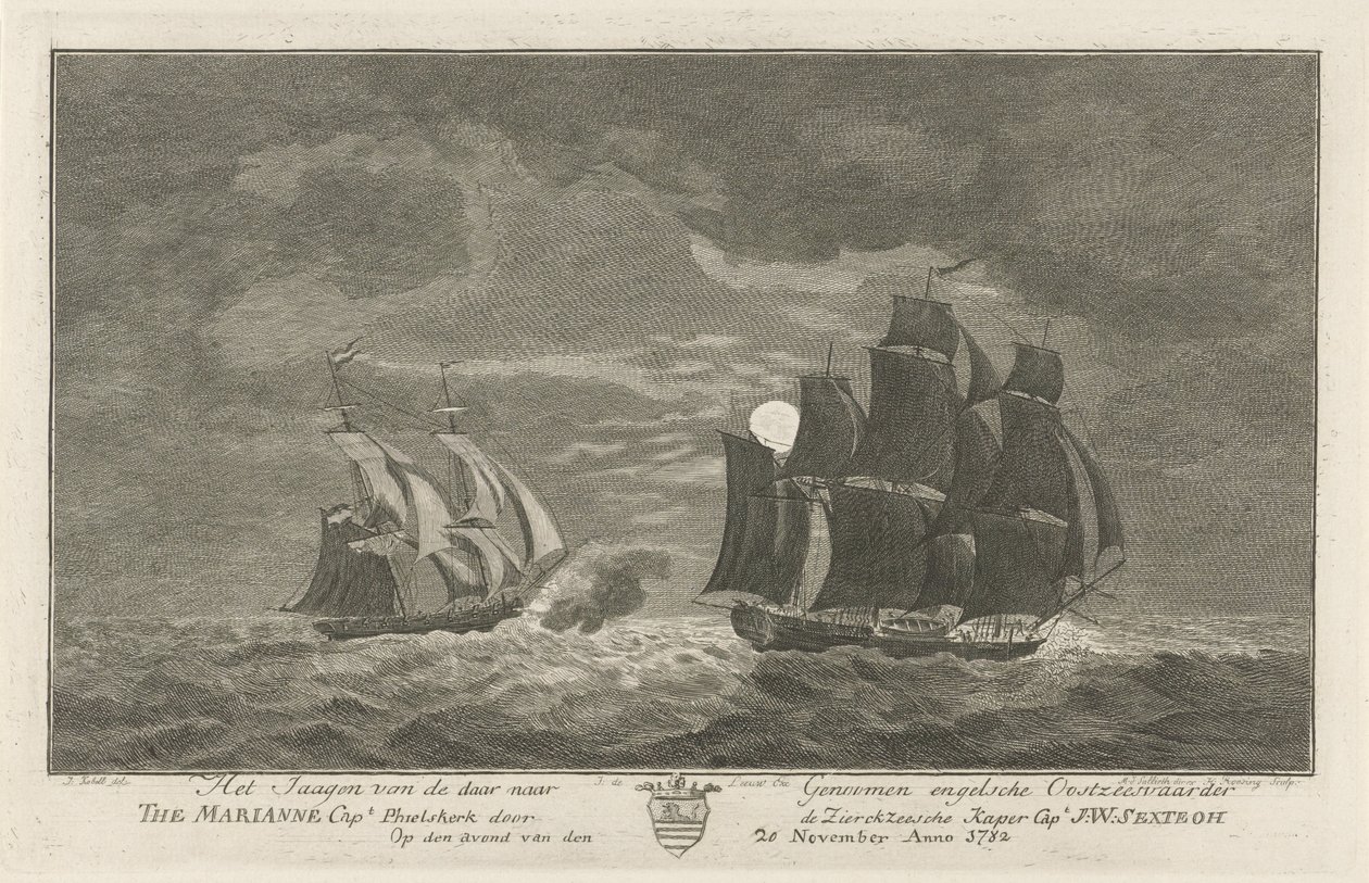 Sextroh chasse le Marianne, 1782 - Hendrik Roosing