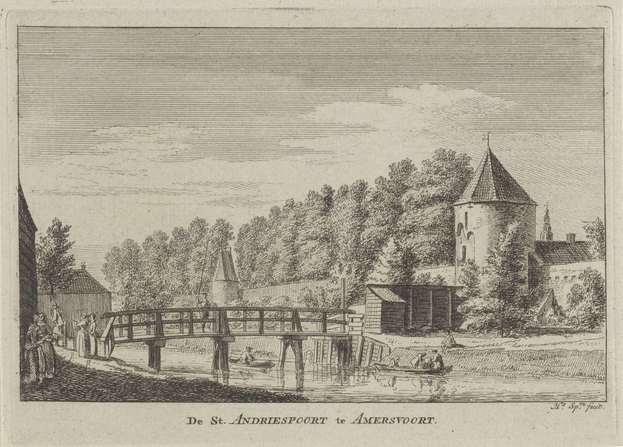 Vue de la porte Saint-André à Amersfoort - Hendrik Spilman