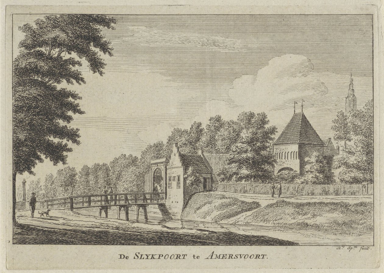 Vue de la porte de Slijk à Amersfoort - Hendrik Spilman