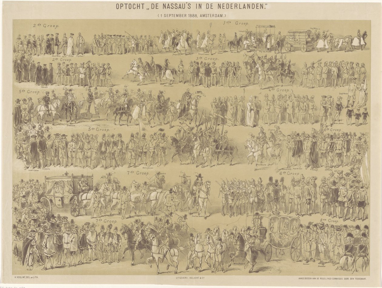 Cortège des Nassau aux Pays-Bas, 1er septembre 1888, Amsterdam - Hendrik Verlint