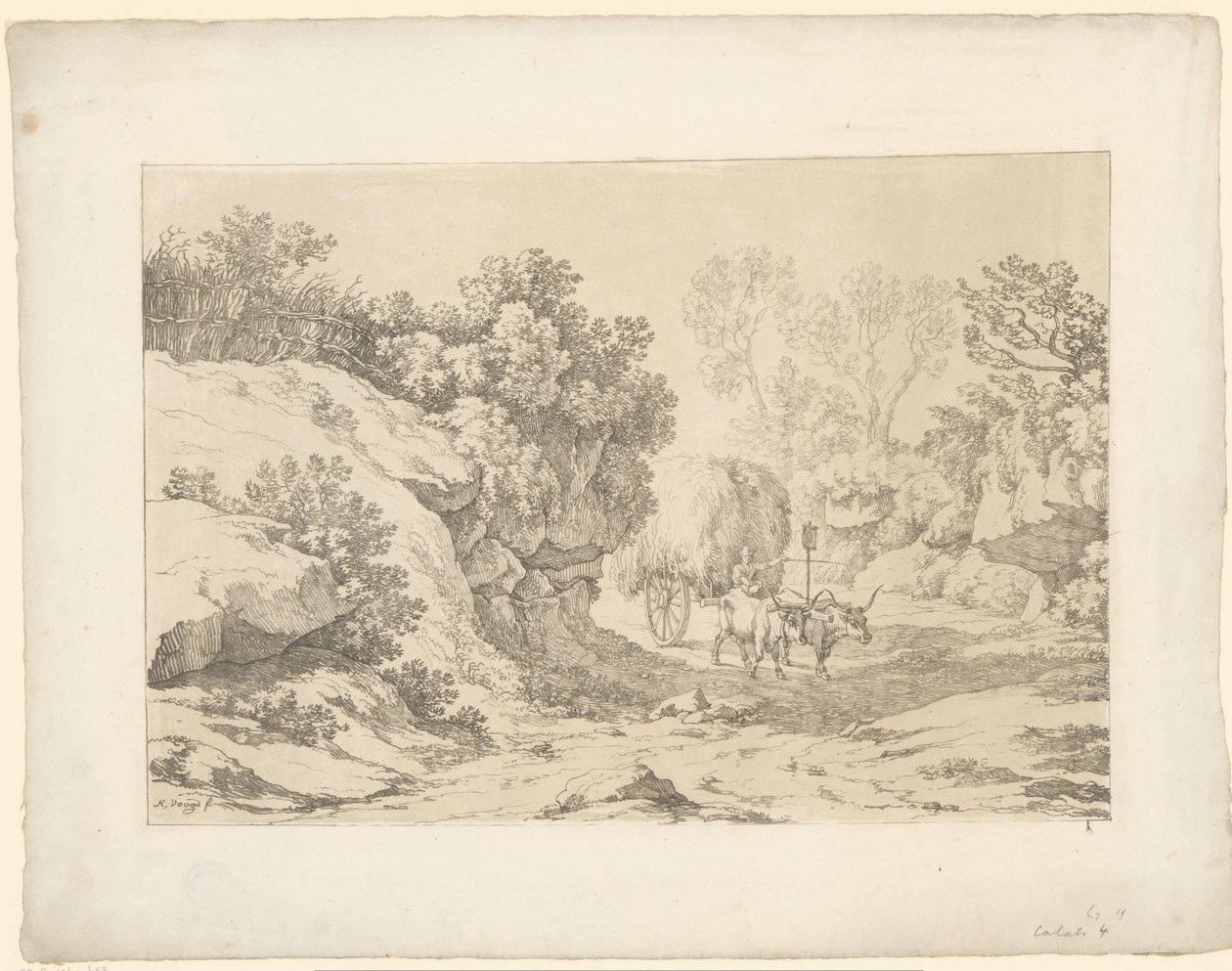 Chariot de foin en route - Hendrik Voogd