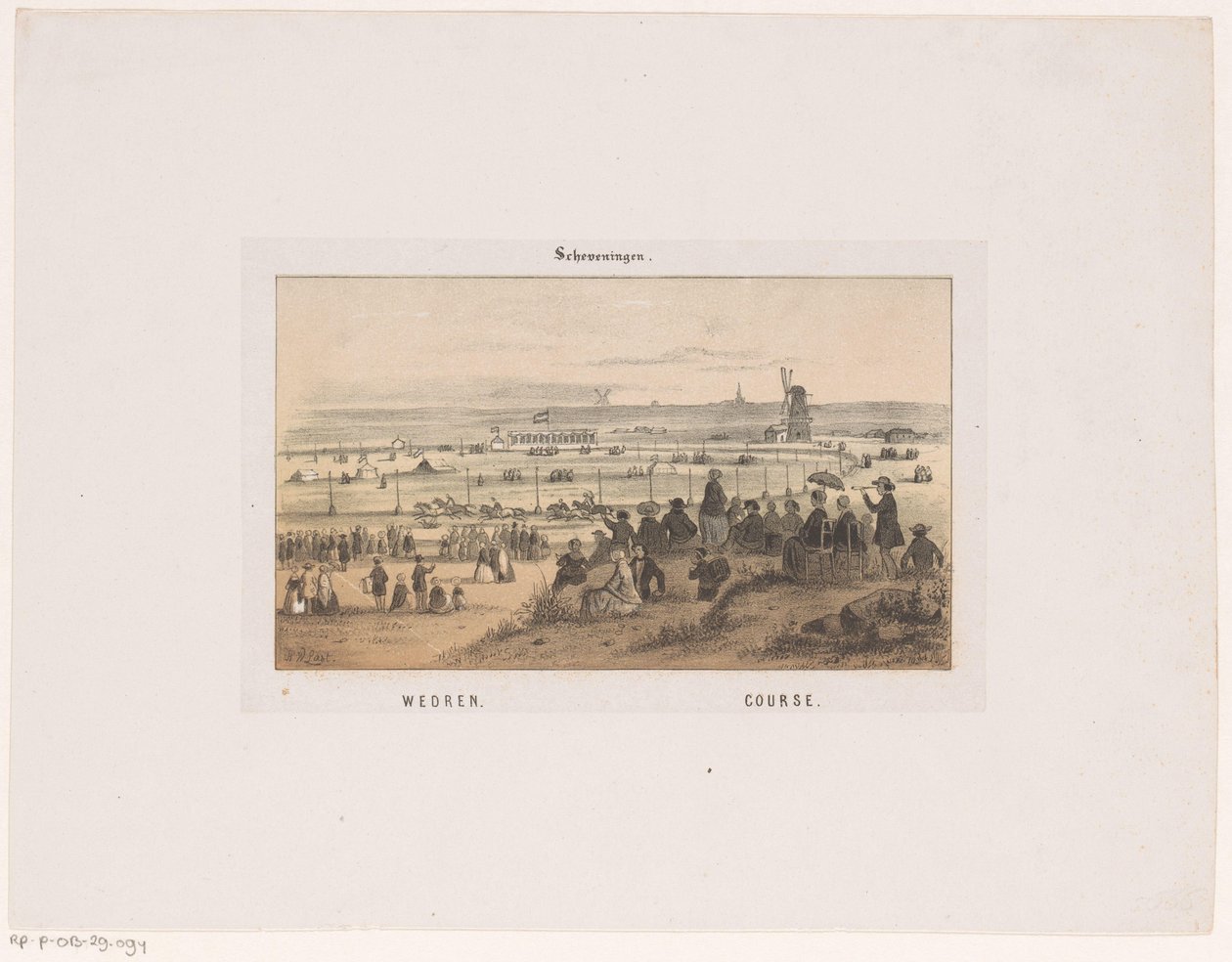 Course à Scheveningen le 3 août 1846 (Souvenir de Scheveningen) - Hendrik Wilhelmus Last