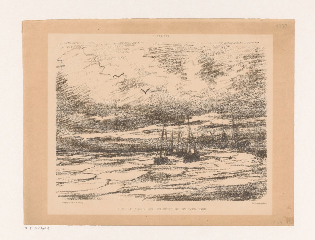 Temps orageux sur les côtes de Scheveningue - Hendrik Willem Mesdag