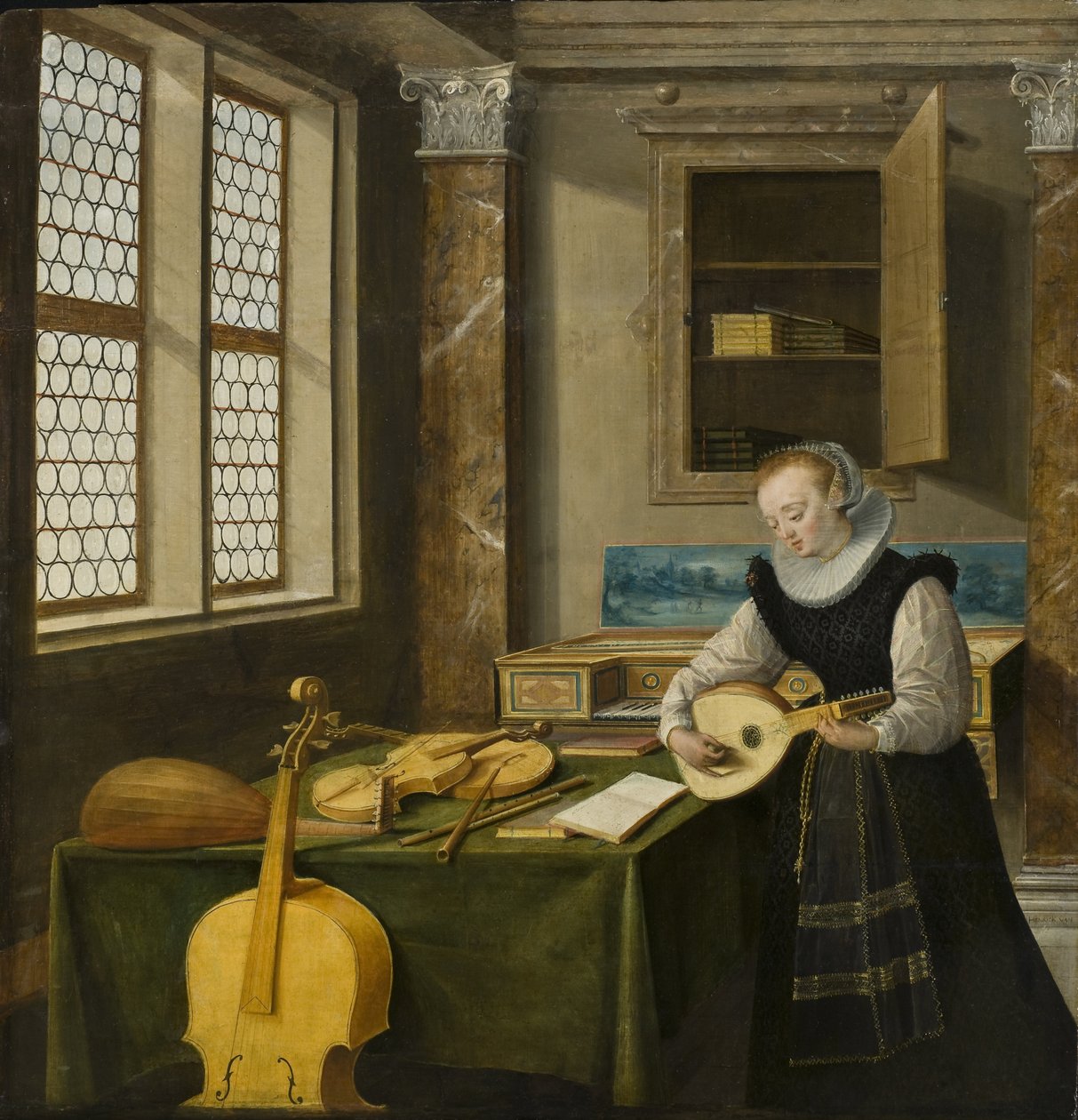 Dame jouant du luth - Hendrik van (c.1580 1649) Steenwyk