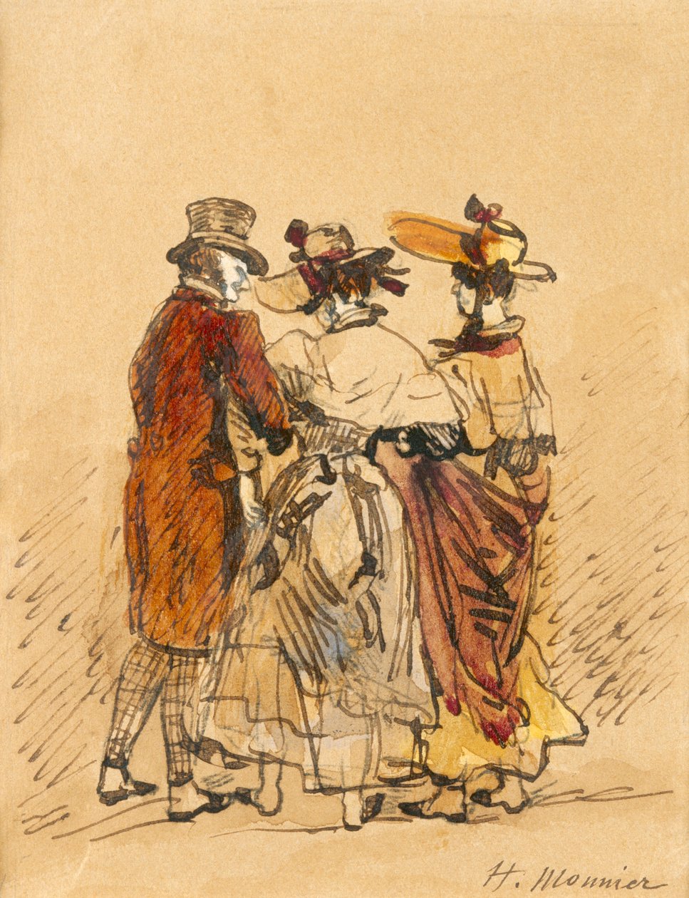 La promenade - Henri Bonaventure Monnier
