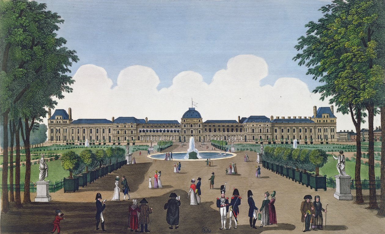 Les Tuileries et les jardins des Tuileries, c.1815-20 - Henri Courvoisier Voisin