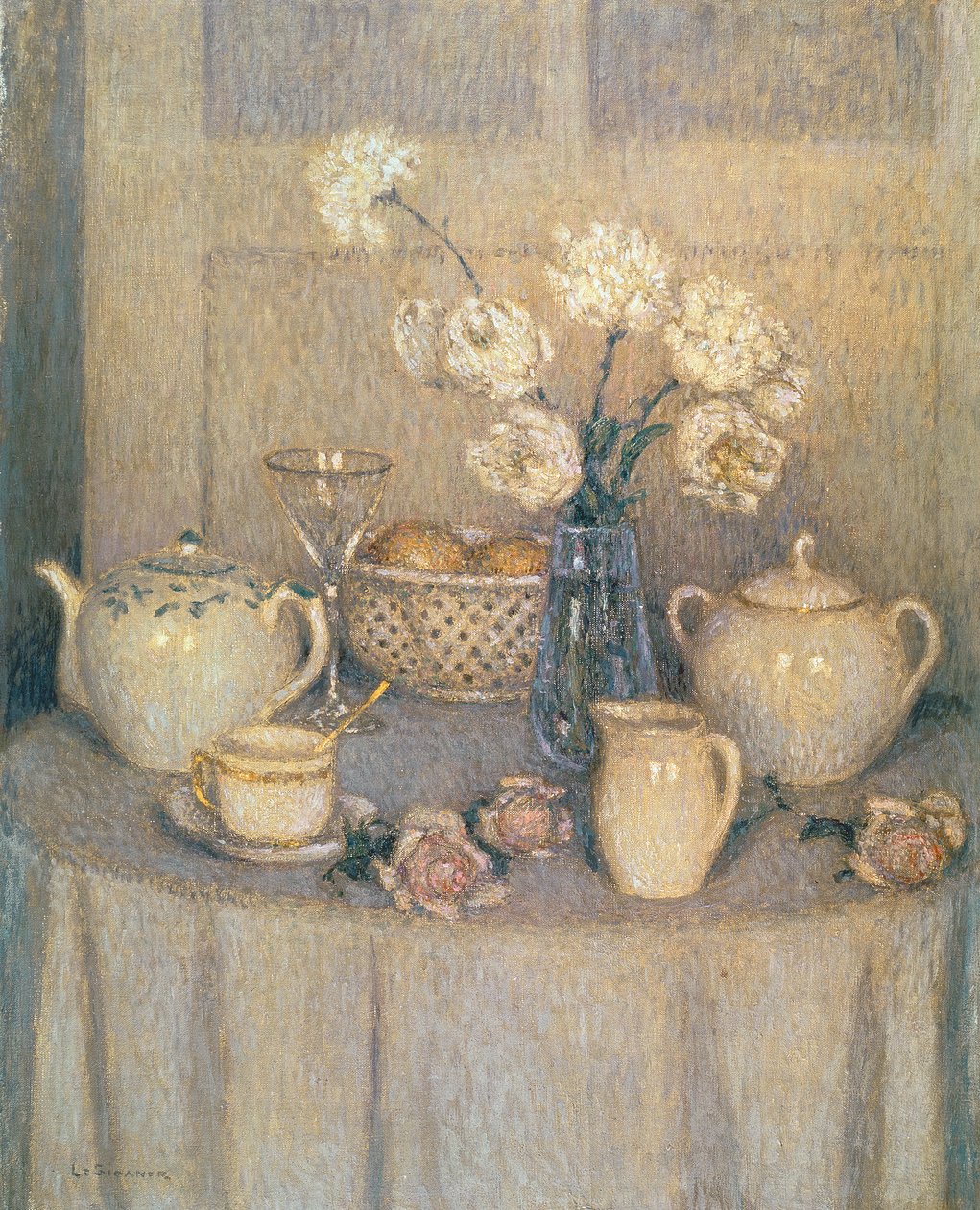 La table blanche - Henri Eugene Augustin Le Sidaner