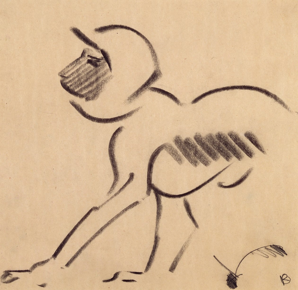 Singe accroupi, c.1912-13 - Henri Gaudier Brzeska